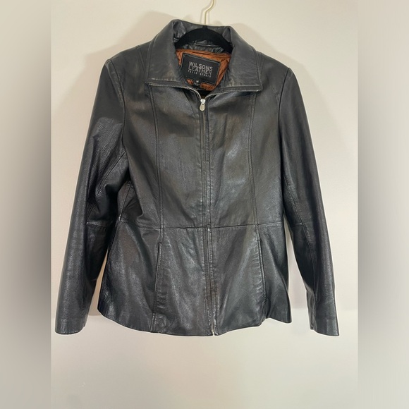 Wilson's Leather Pelle Studio Sz M Woman's Leather Jacket W/ Thinsulate - Picture 8 of 8